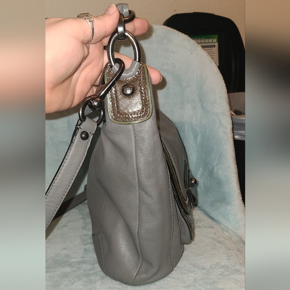 Coach Gray and Green Crossbody Bag - Picture 5 of 15